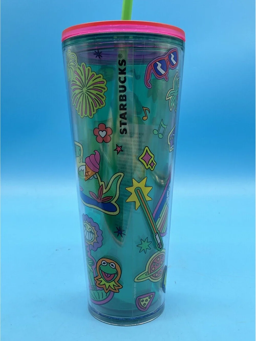 Starbucks Disney Hollywood Studios Tumbler 650ml Multicolor Plastic Straw Lid